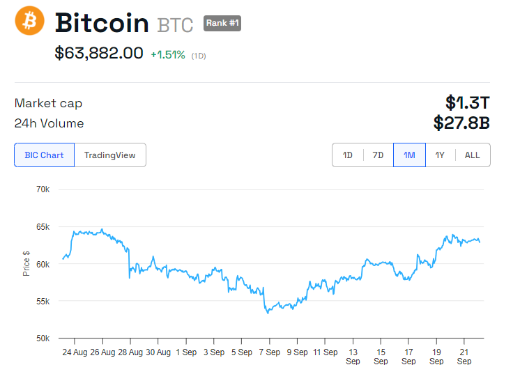 BTC 가격 성능