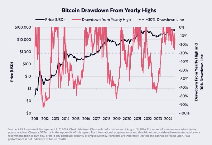 Mức giảm lịch sử của Bitcoin