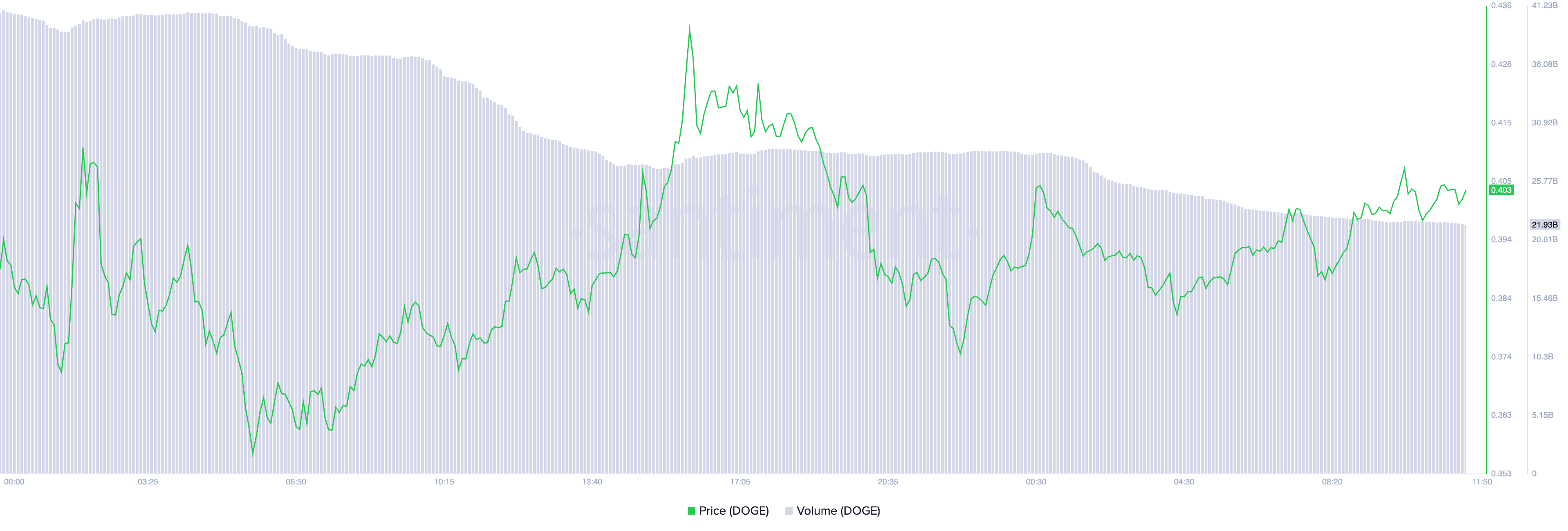 Doge coin Price and Trading Volume