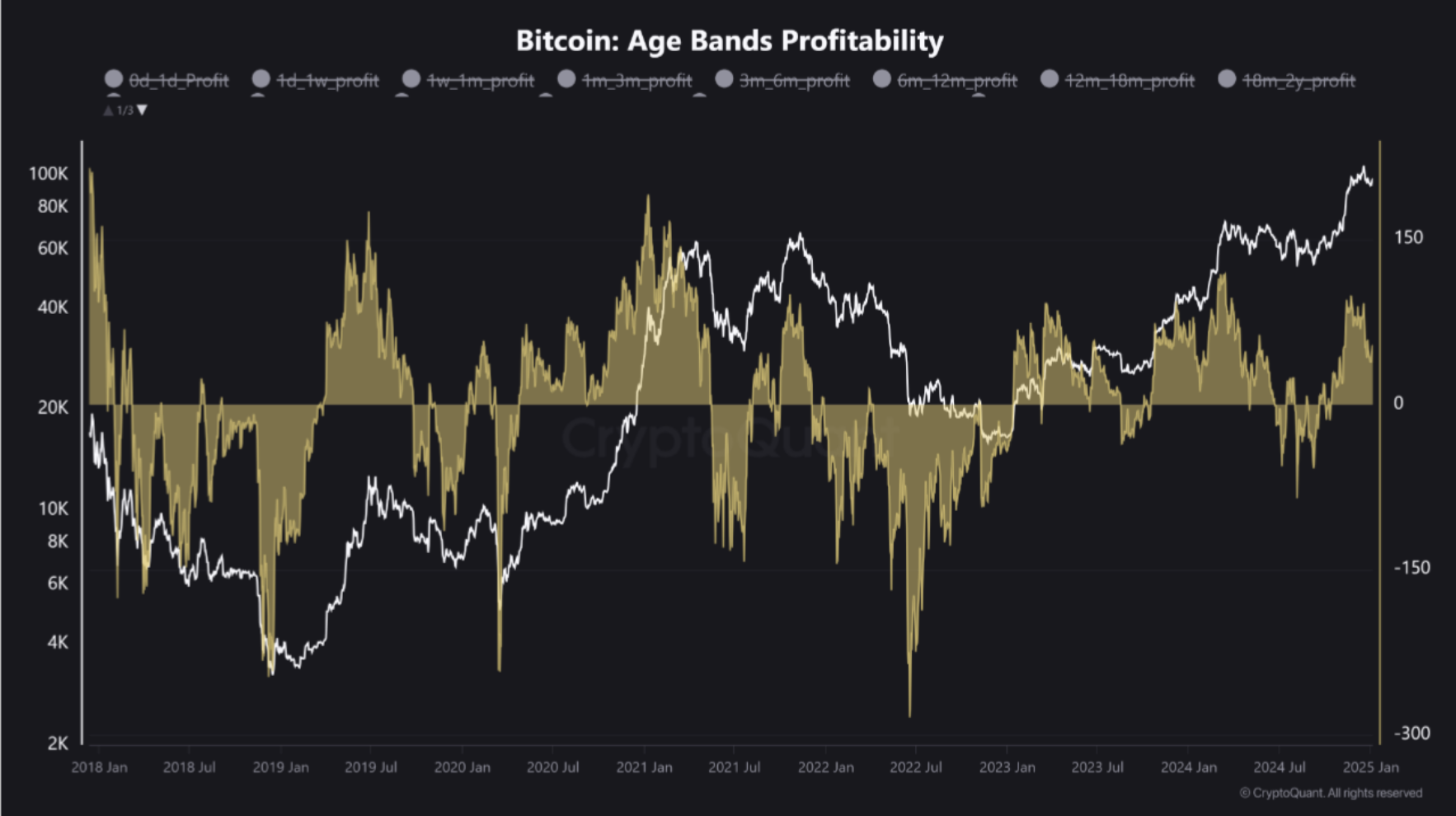 BTC 연령대 수익성.