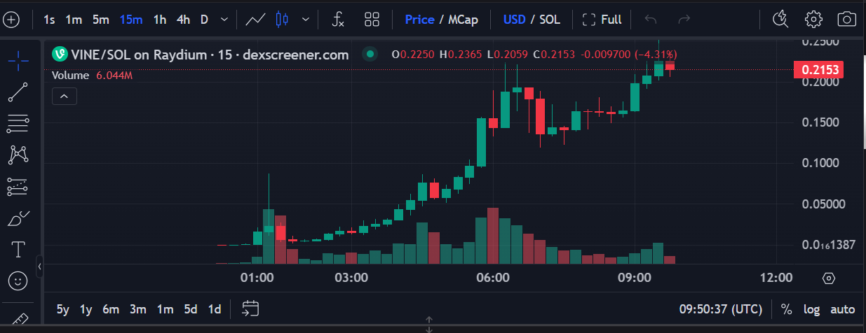 VINE 가격 성과