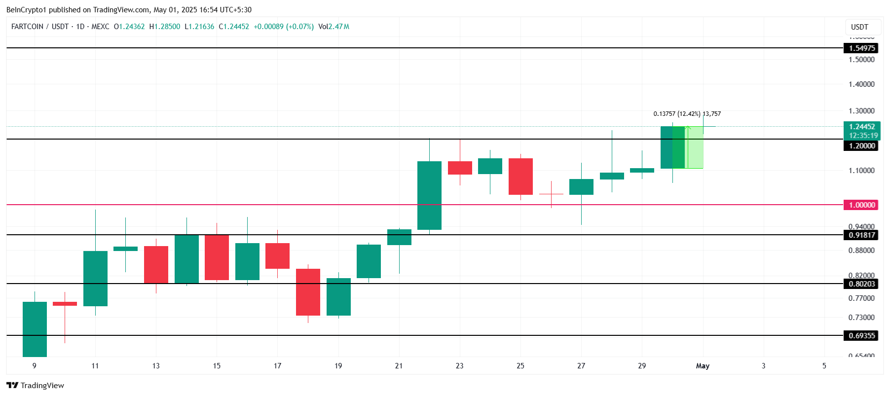 FARTCOIN 가격 분석.