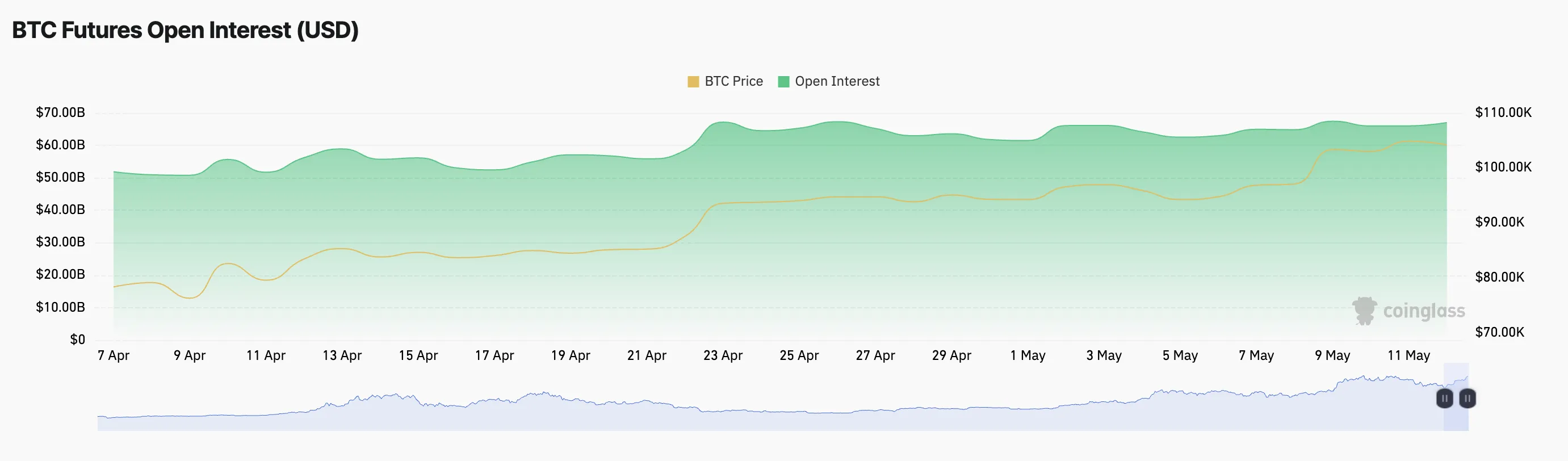 BTC 선물 미결제 약정.