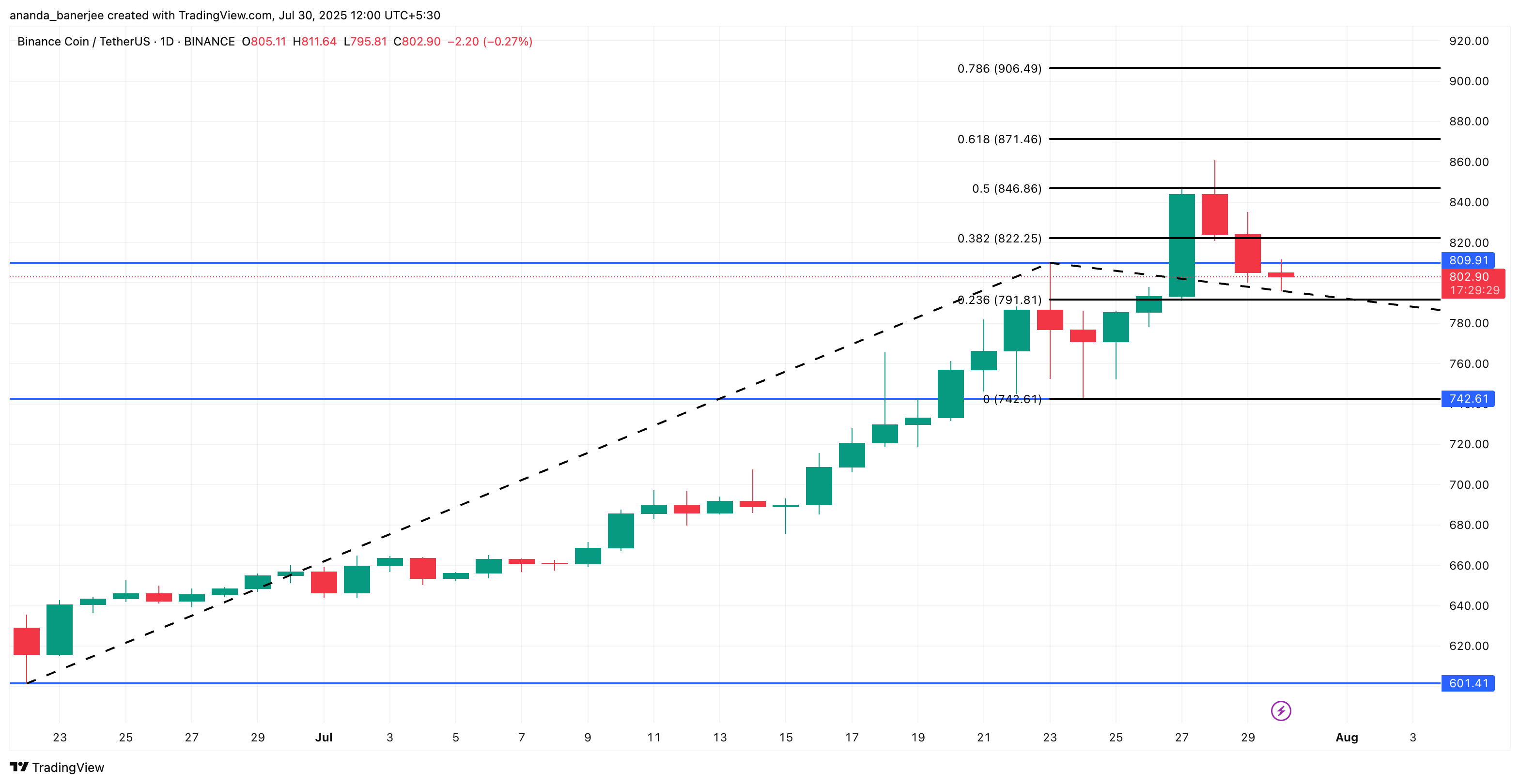 BNB 가격 분석