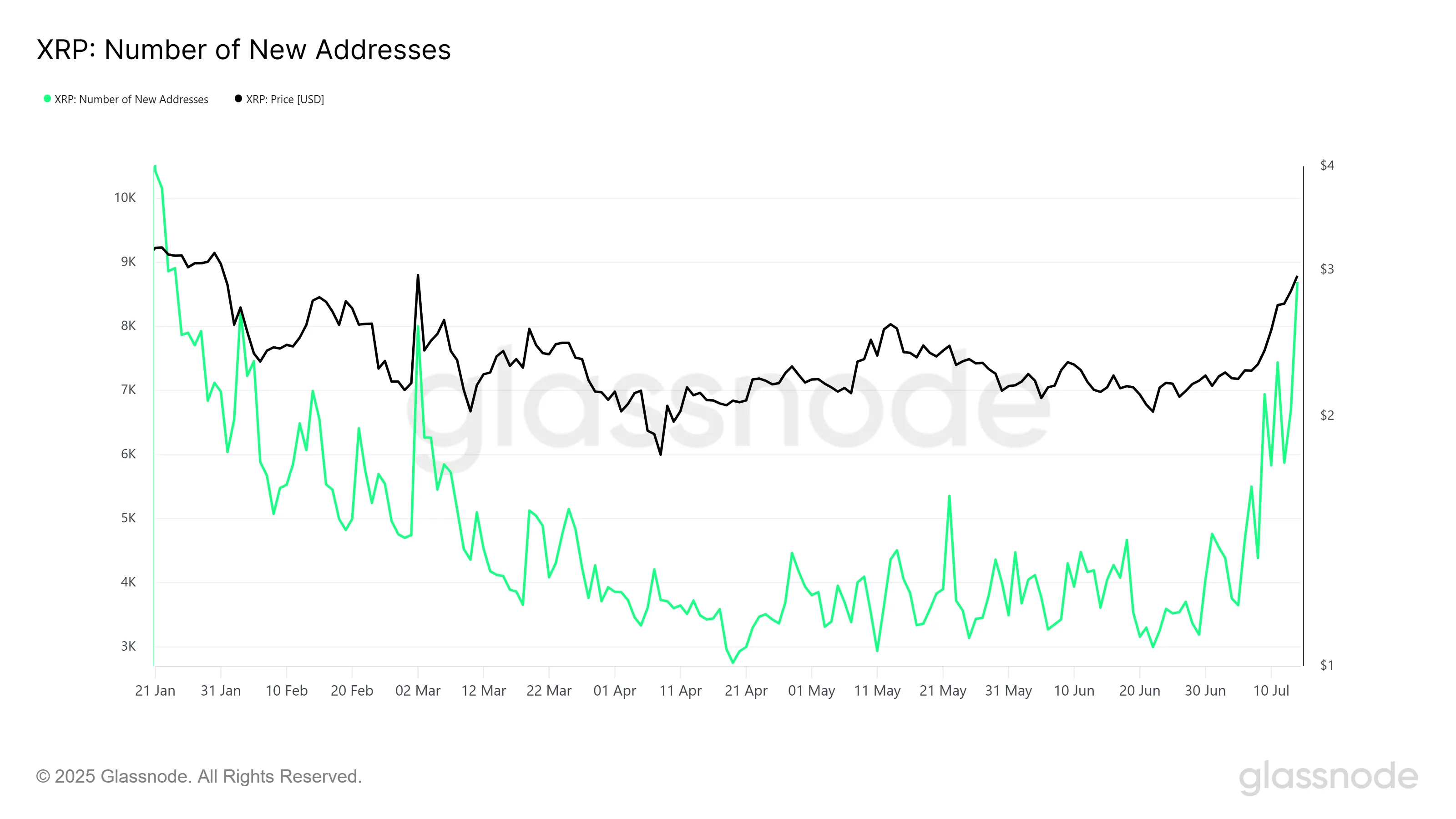XRP New Addresses
