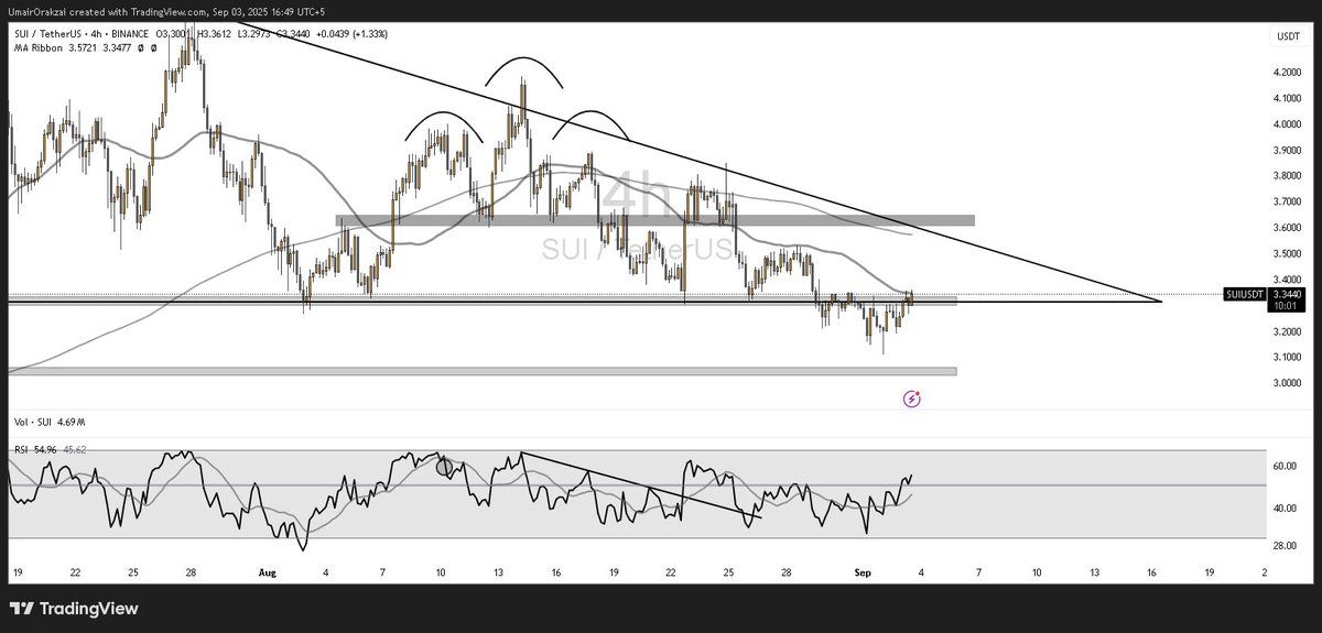 SUI 4H chart. Source: Umair
